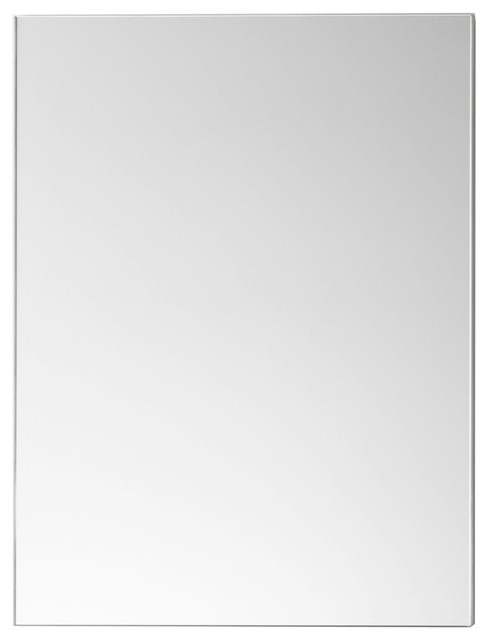 Ronbow Contemporary Metal Framed Bathroom Mirror, Brushed Nickel, 24"x30"