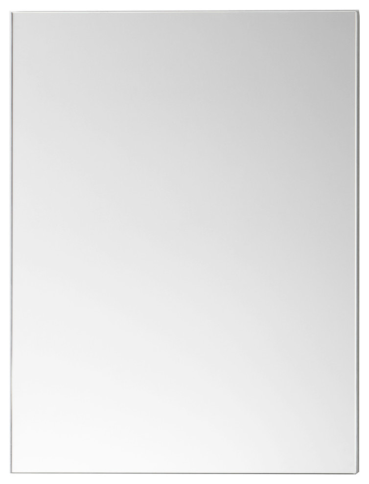 Ronbow Contemporary Metal Framed Bathroom Mirror, Brushed Nickel, 24"x30"