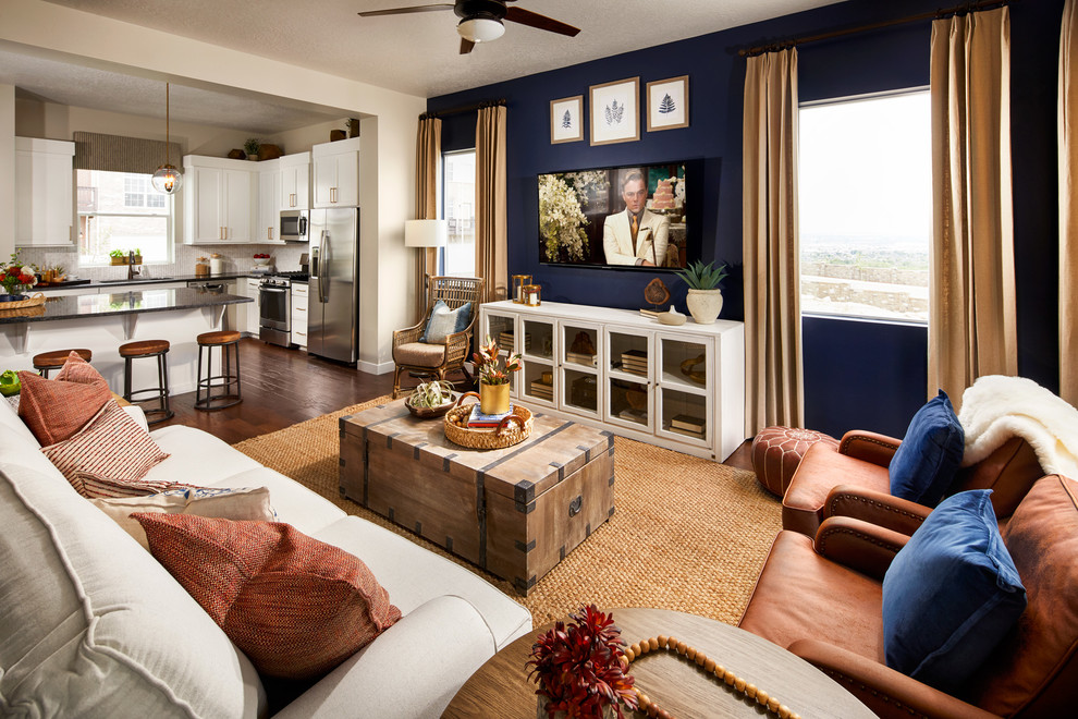 Inspiration for a transitional family room remodel in Salt Lake City