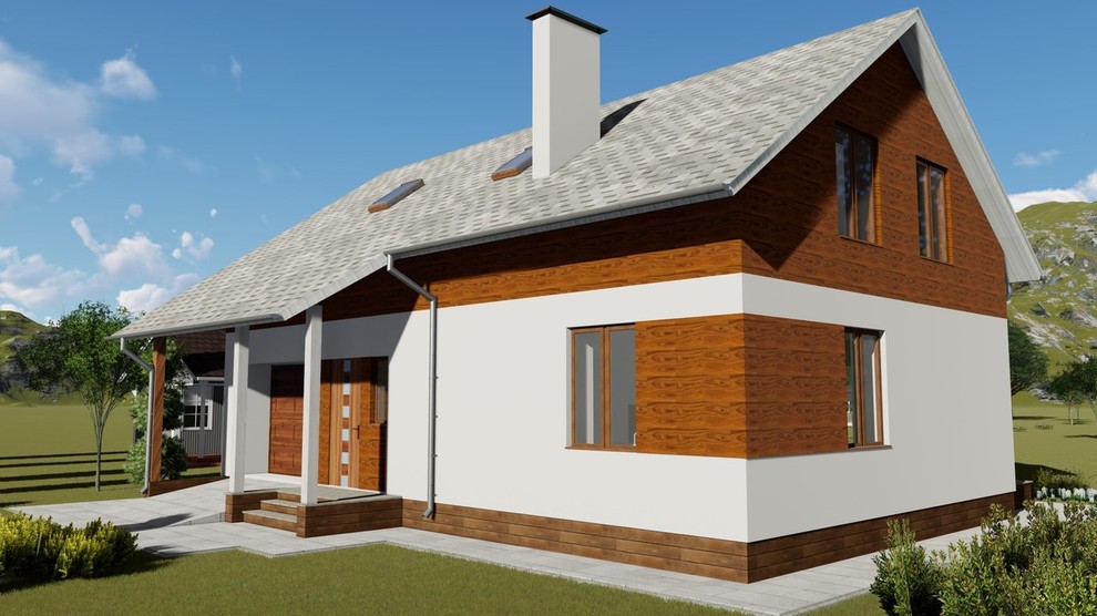 Жилой дом с мансардой