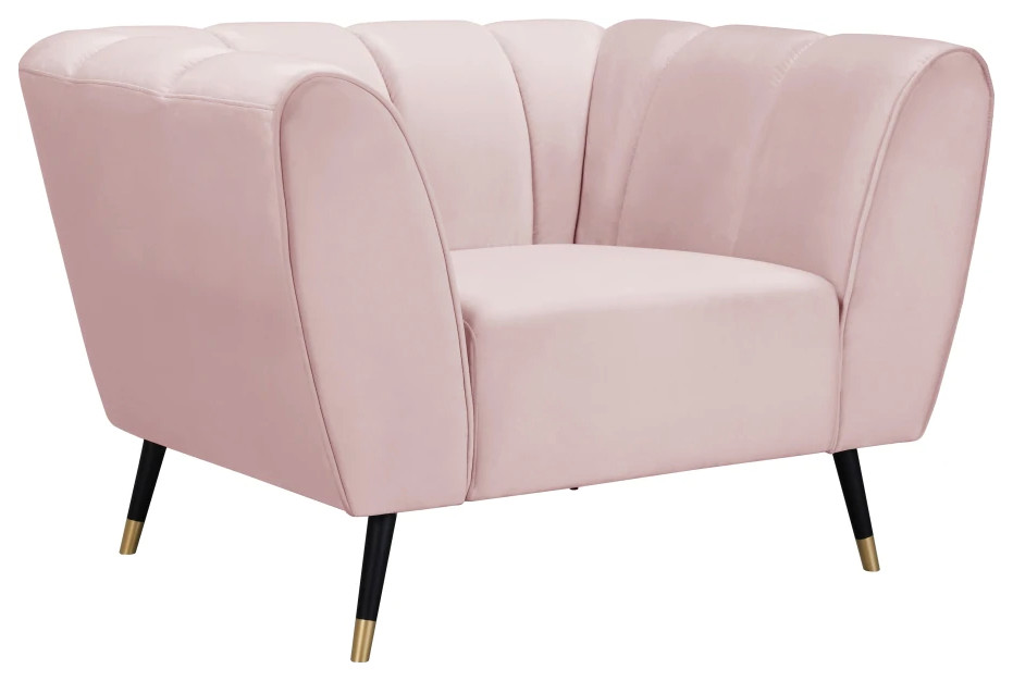 Jenson Velvet Chair Pink Midcentury Armchairs And Accent Chairs
