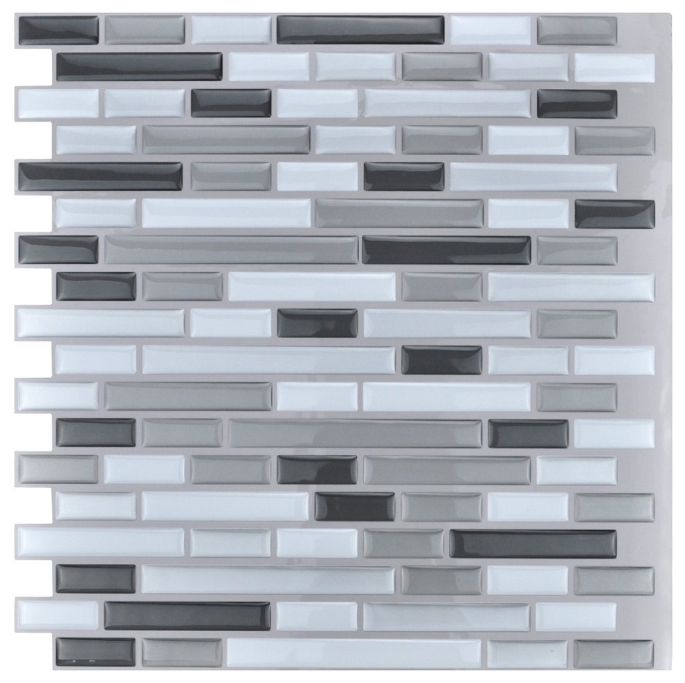 12"x12" Peel and Stick Kitchen Backsplash Wall Tiles, Single Tile