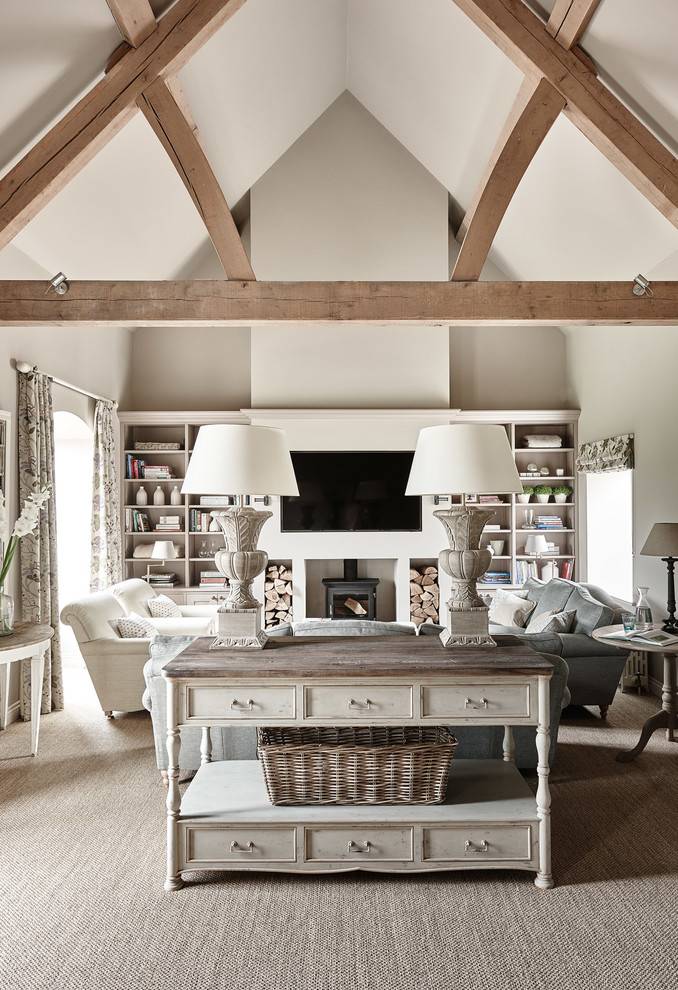 Inspiration for a country family room in Gloucestershire.