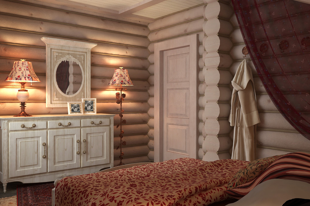 Интерьер в доме из сруба