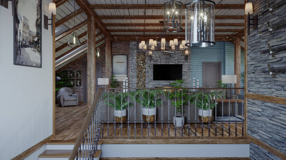 Мансардный этаж над гаражом.