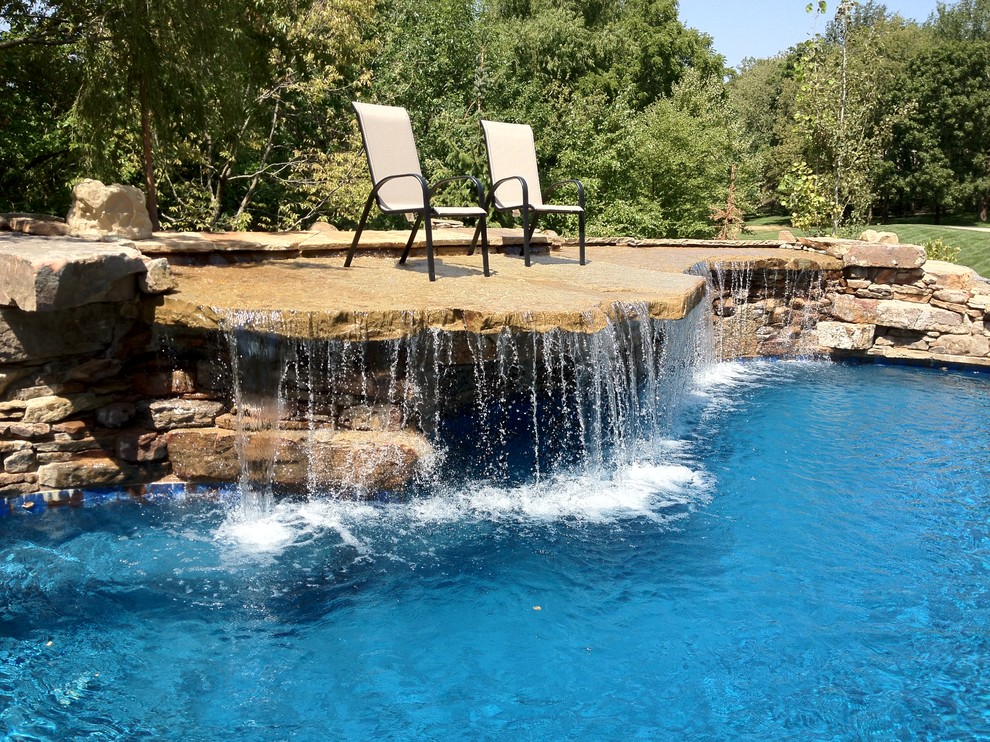 Hallbrook Rustic Elegance Mediterranean Pool Kansas City by