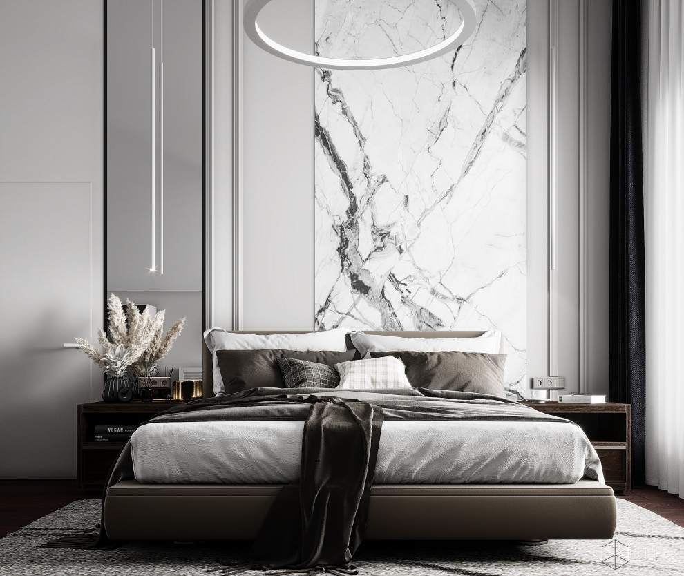 Проект спальни в загородном доме 29 кв.м