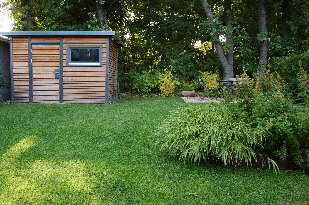 Design ideas for a small modern detached garden shed.