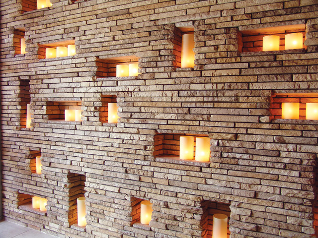 Stone Candle Wall - Coronado Strip Stone Veneer 