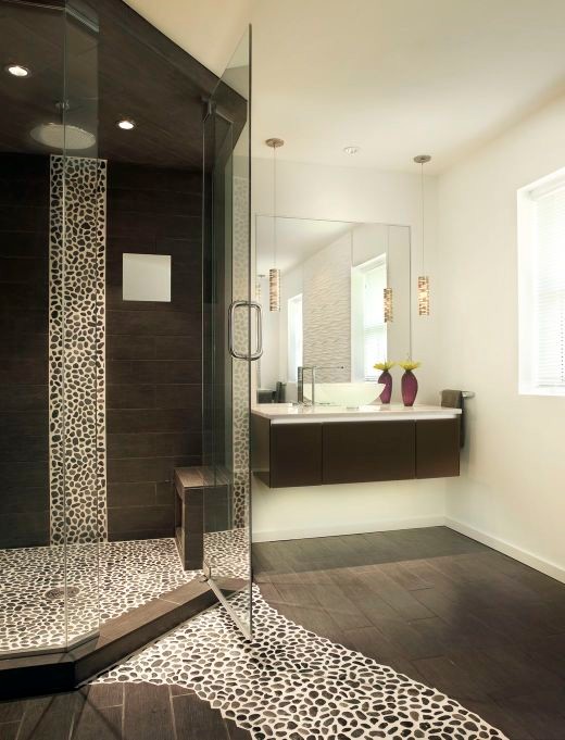 Design ideas for a contemporary bathroom in St Louis.