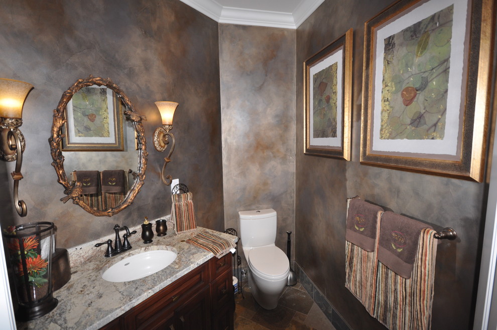 This is an example of a traditional powder room in Vancouver.
