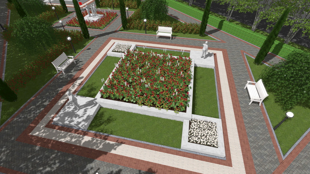 Комсомольский сквер в г.Жиздра, 2021