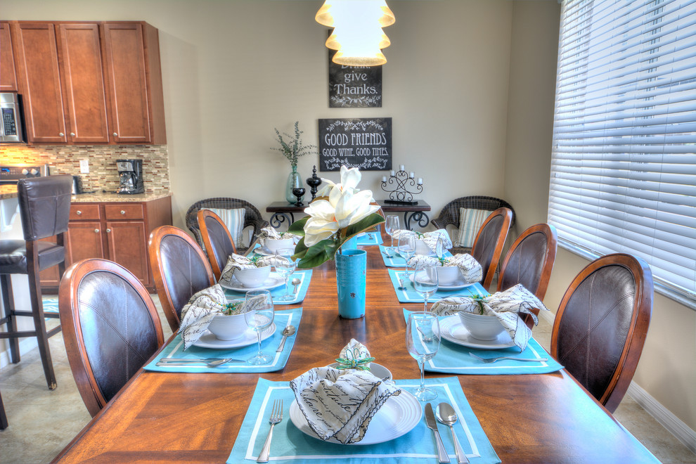 This is an example of a traditional dining room in Orlando.