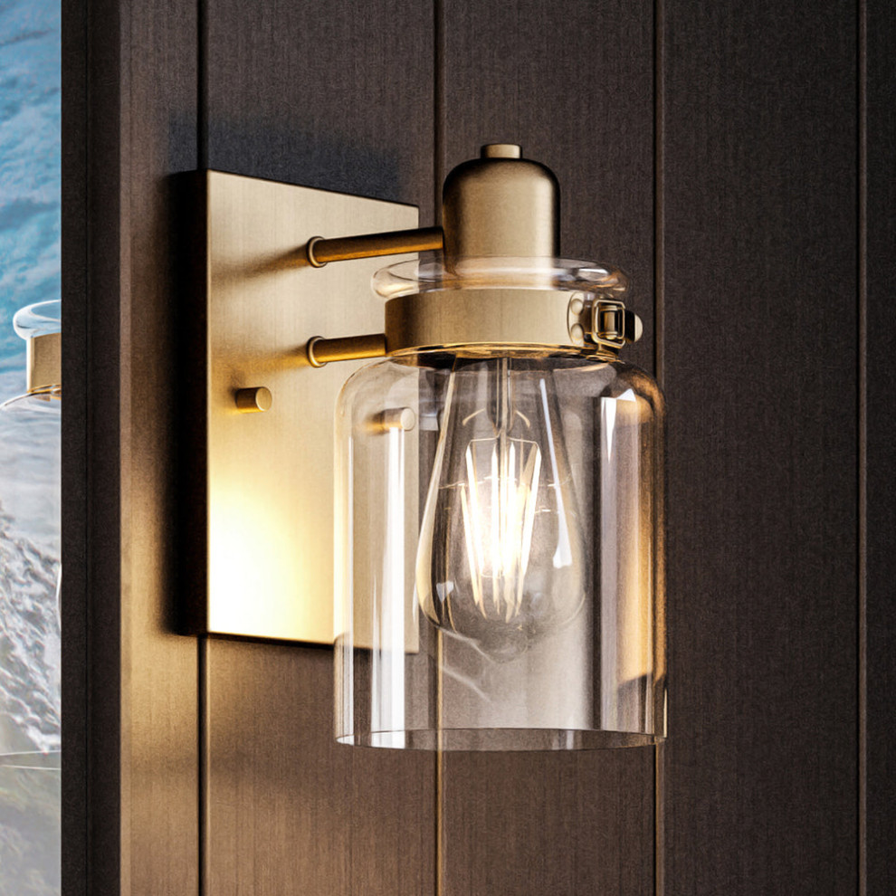 Luxury Vintage Wall Sconce, Olde Brass - Transitional - Bathroom Vanity ...