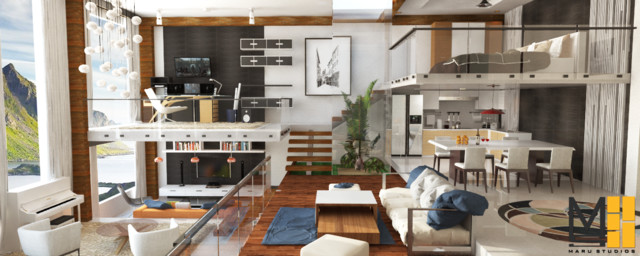 Loft Interior rendering