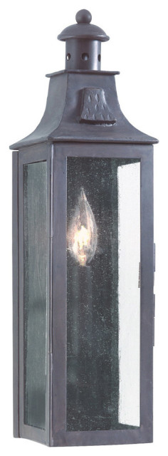 Newton, Pocket Outdoor Wall Lantern, 1 Light, Old Bronze Finish, Clear Glass