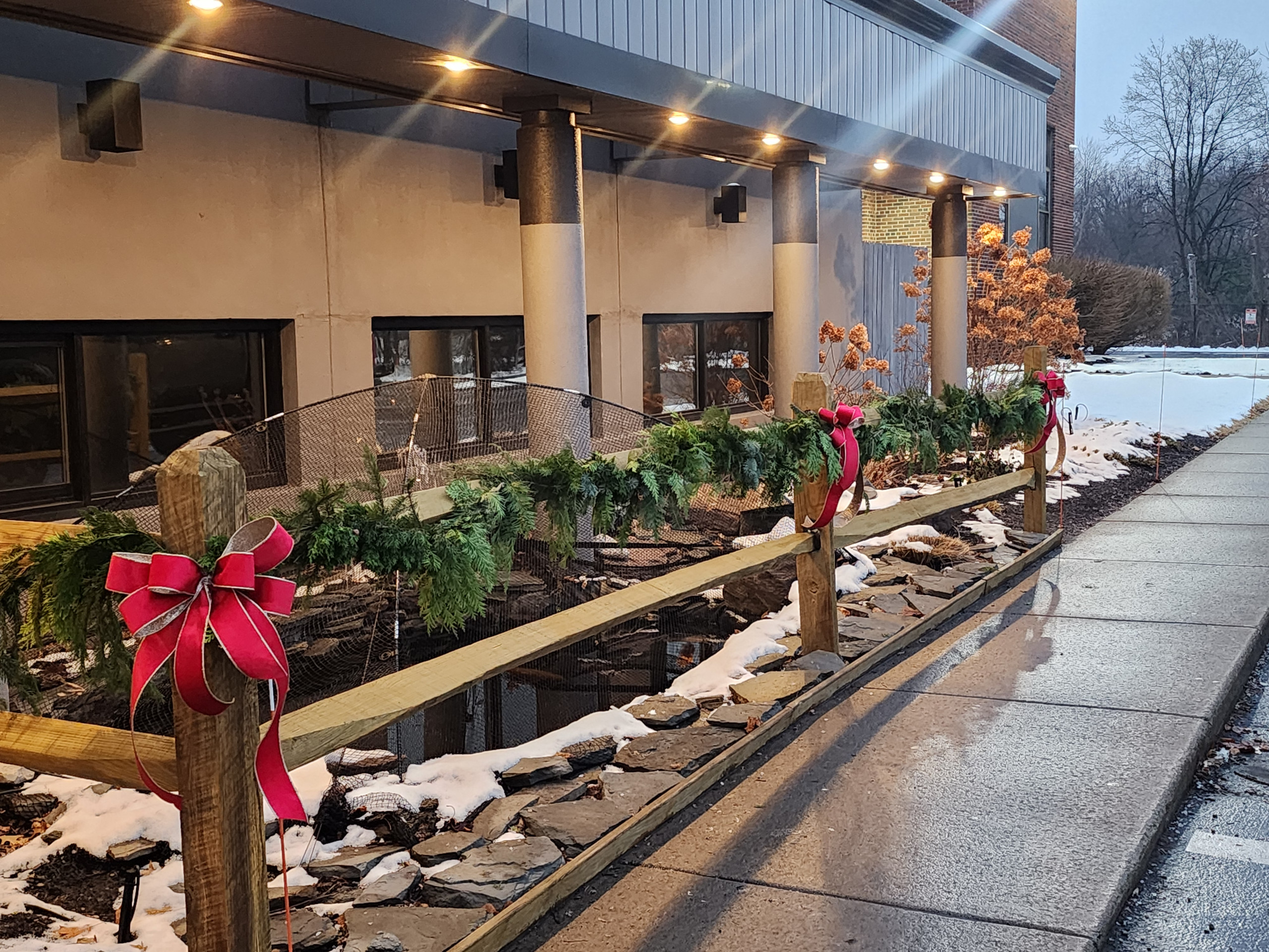 front entrance holiday decor