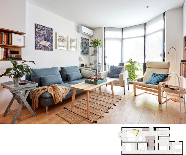 Sal&oacute;n, zona de sof&aacute;s. contemporary-vardagsrum