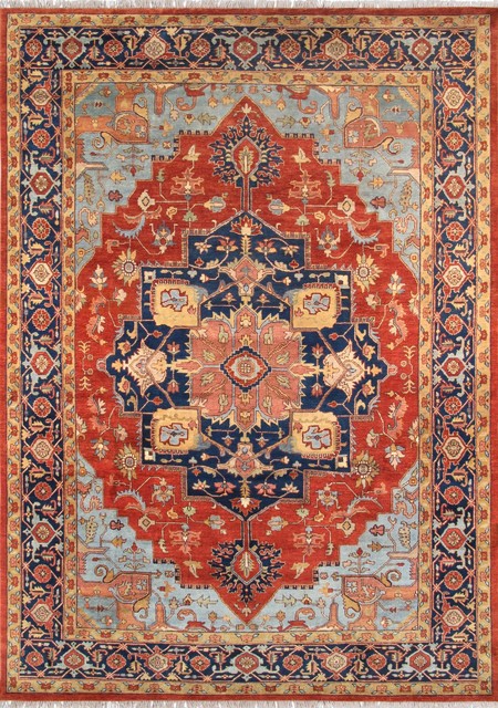 Pasargad S Serapi Collection Hand Knotted Wool Area Rug 10 X14 4 Pasargad S Serapi Collection Hand Knotted Wool Area Rug 10 X14 4 Mediterranean Rugs By Glen Cove Company