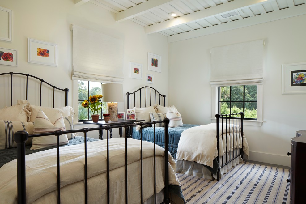 Design ideas for a country guest bedroom in Other.