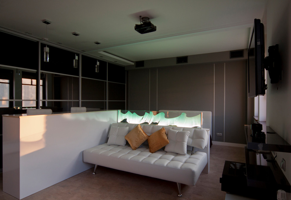 Современная студия со светодизайном