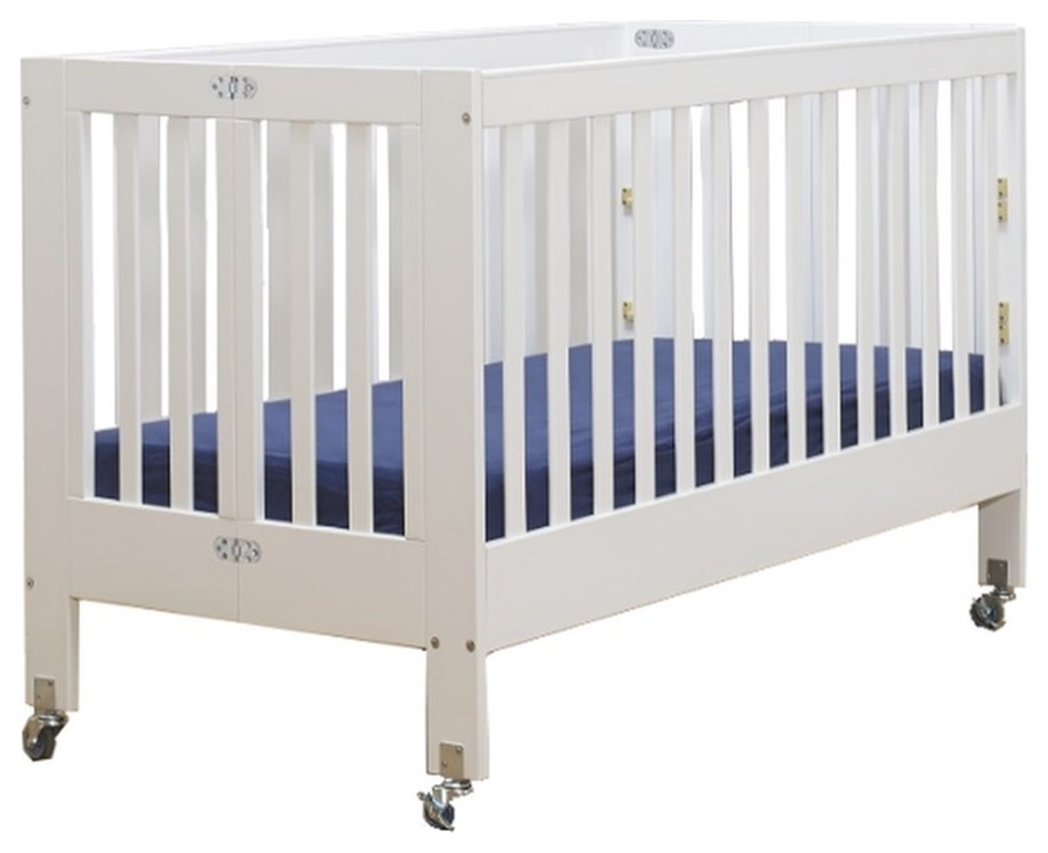 Orbelle Roxy Modern New Zealand Pine Solid Wood Full Size Portable Crib