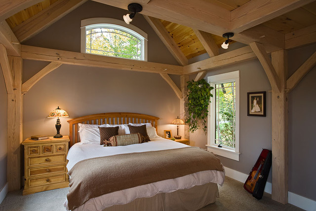 Timber Frame  Contemporary Bedroom  New York by 