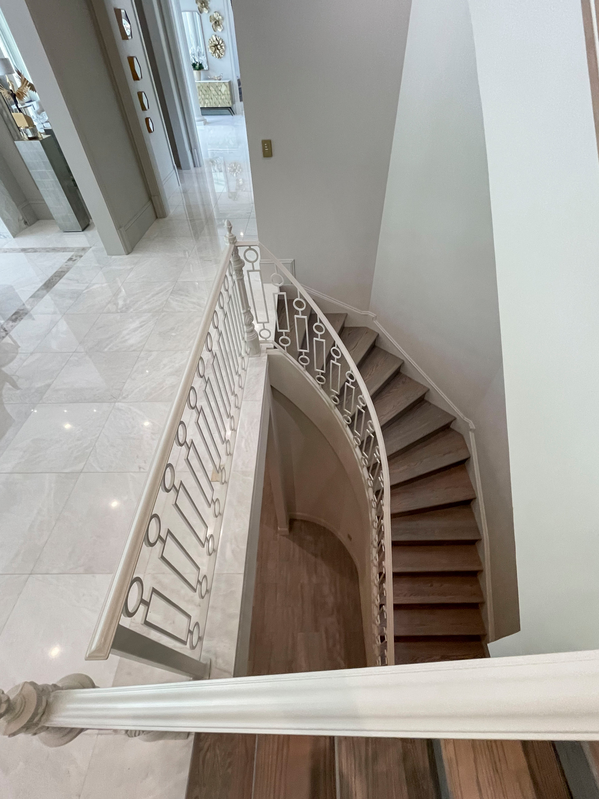 104_Curved Staircases in 18th Century French Inspired Mansion, Mclean VA 22101