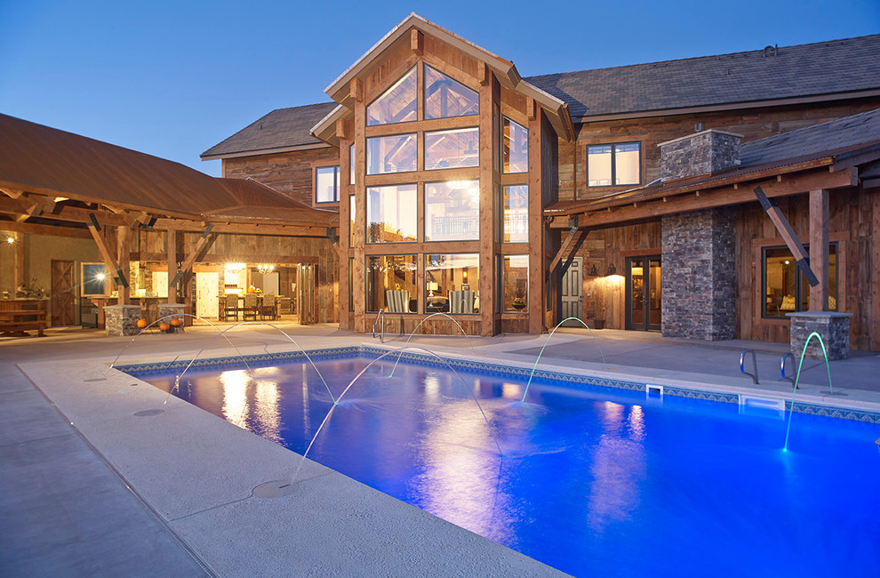 Example of a mountain style pool design in Denver