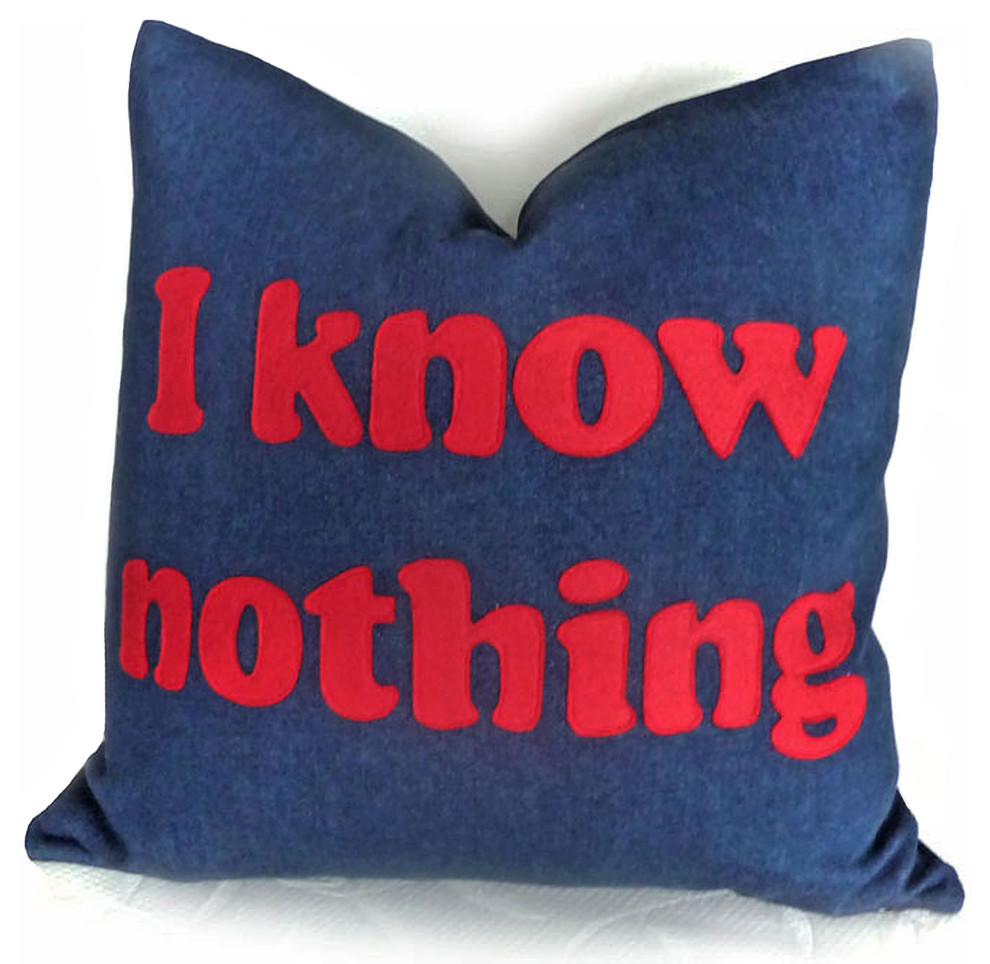TV Undateable Pillow, I Know Nothing