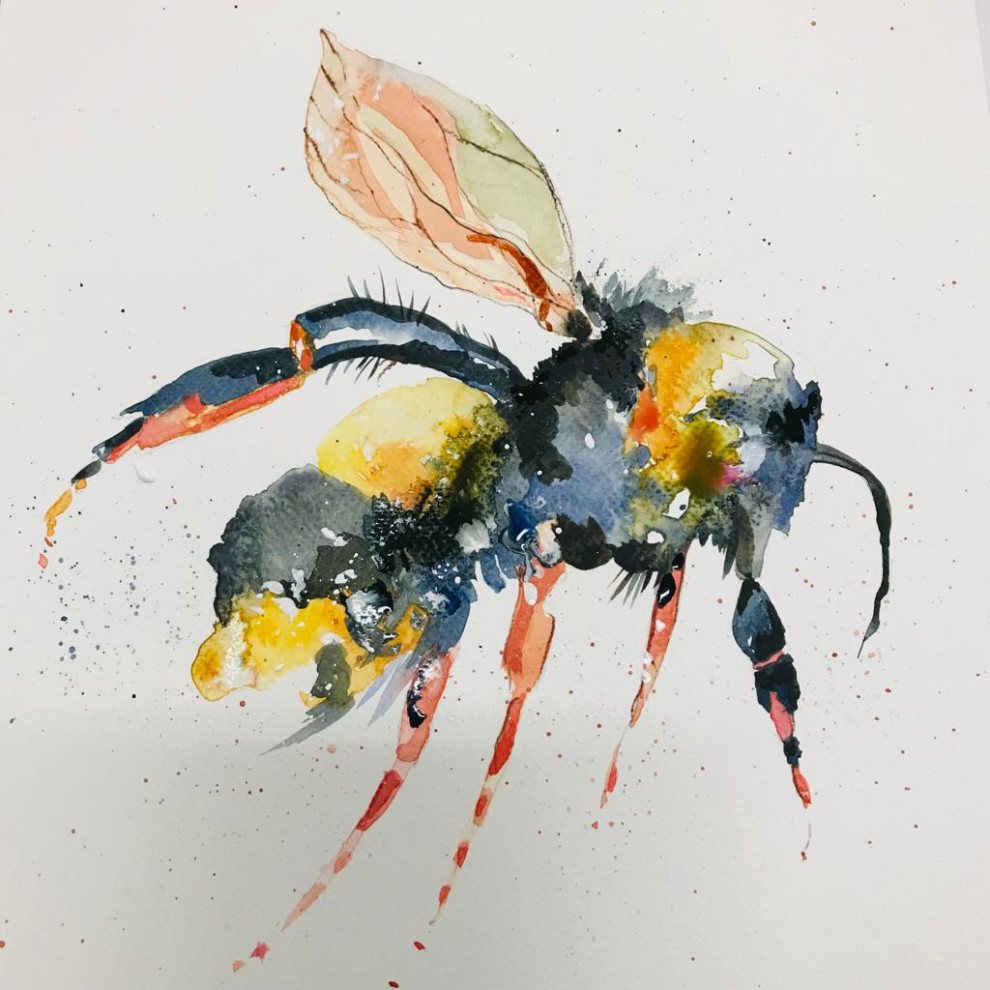 Watercolour Bumble bee