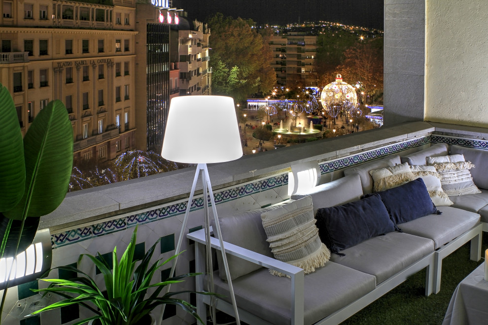 Inspiration pour une terrasse minimaliste.