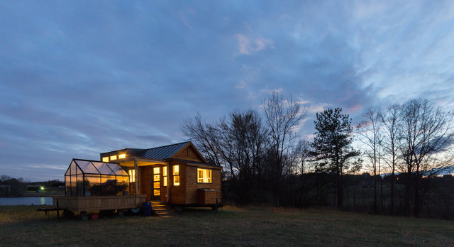 This Tiny Home Has a Greenhouse and a Porch Swing - The Elsa from Olive  Nest Tiny Homes