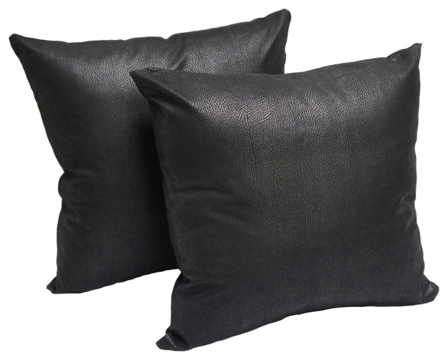 17" Tapestry Throw Pillows With Inserts, Set of 2, Super Soft Faux