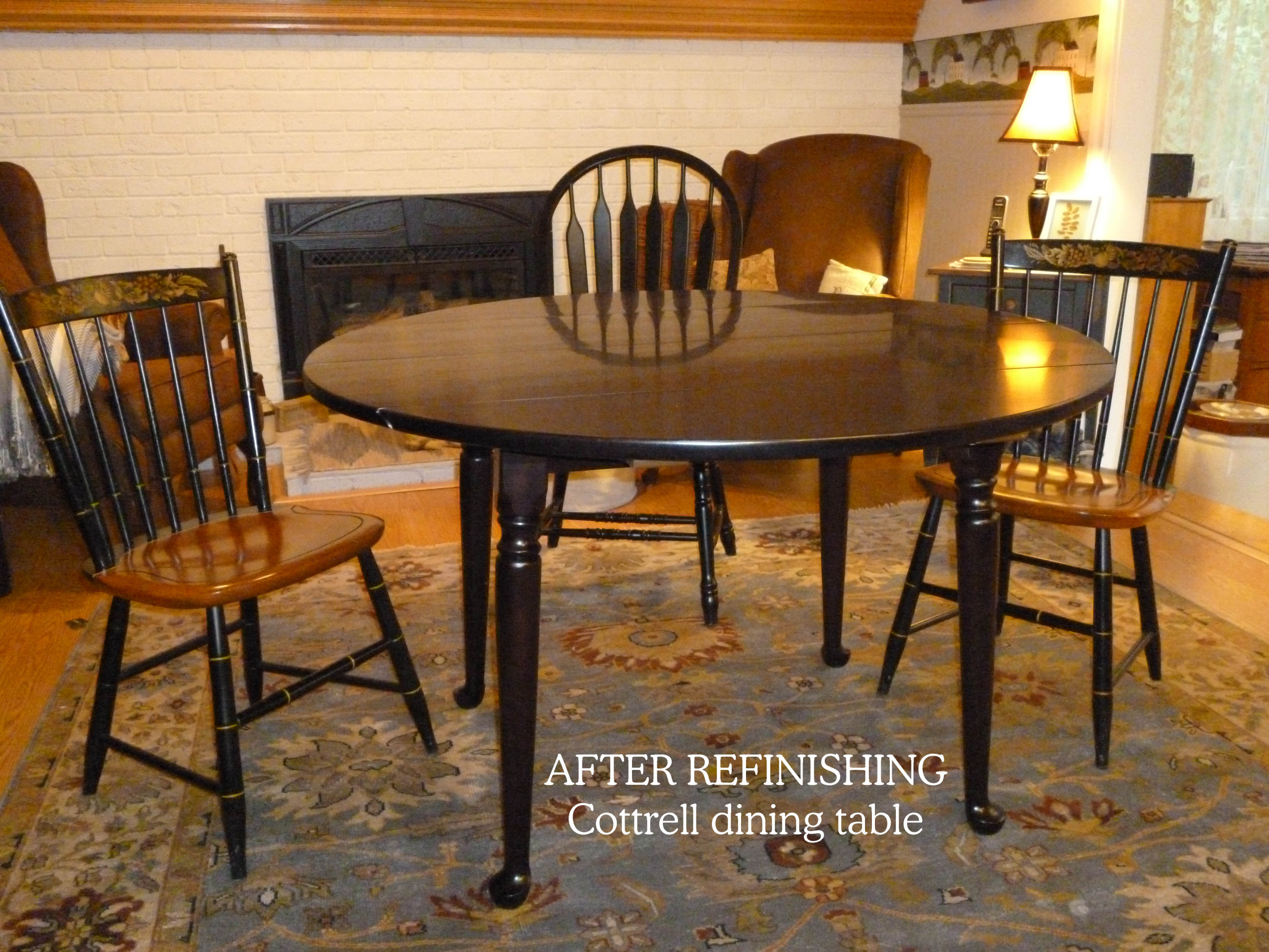 Cottrell table refinishing