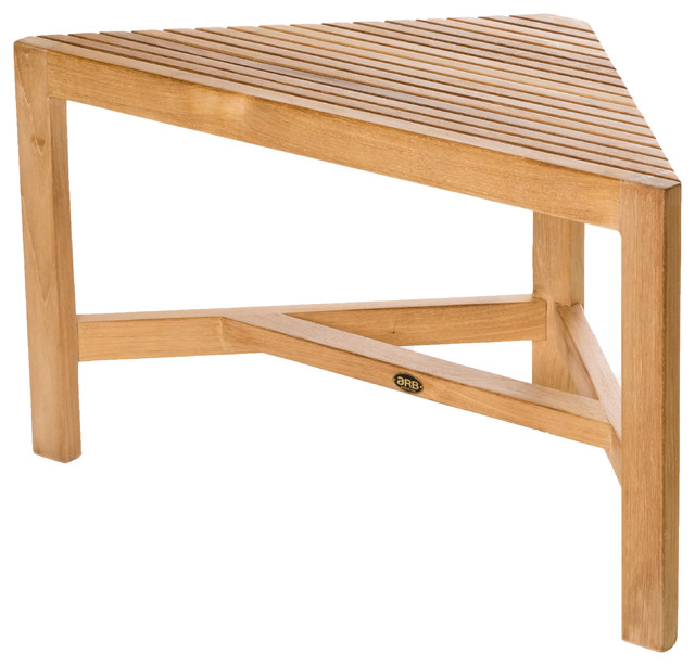 ARB Teak Fiji Corner Shower Bench Modern Shower