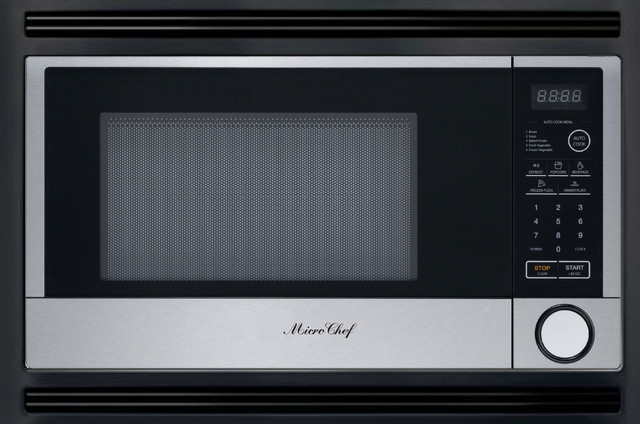 24" Built In Microwave Oven, Stainless Steel w/Black Trim Kit 24 Inch Microwave Trim Kit Stainless Steel