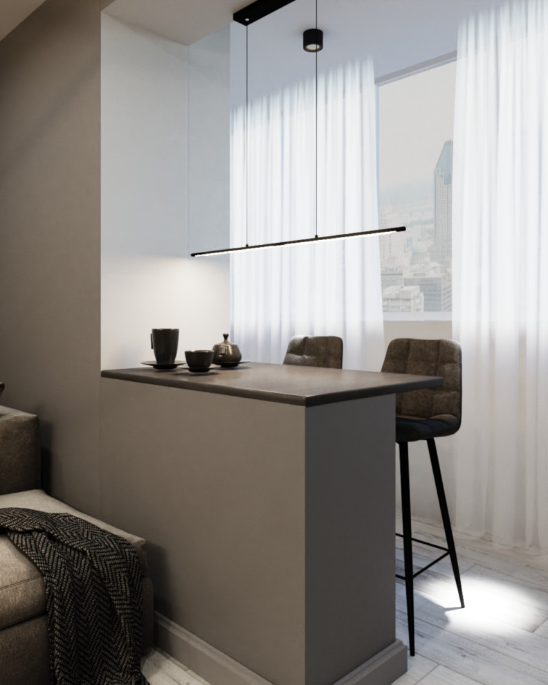 Современная гостиная для молодой пары ЖК Звезда г.Саратов