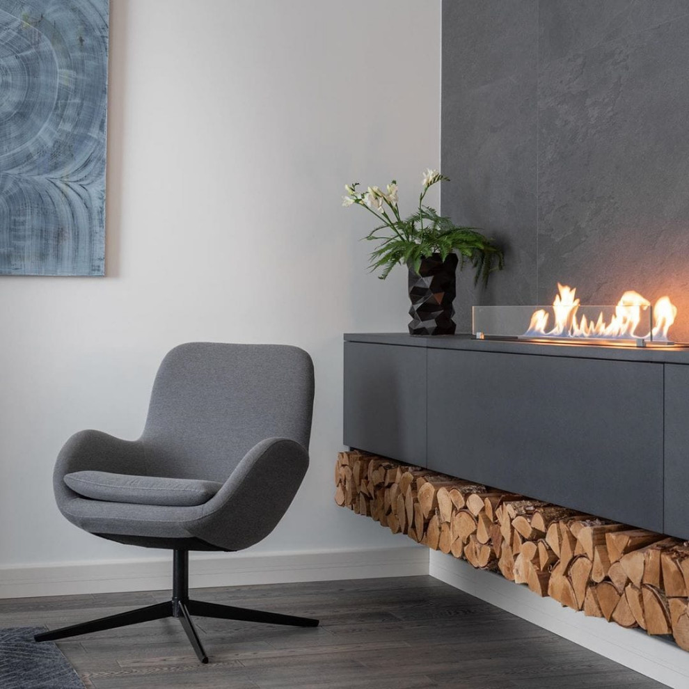 Биокамин в мебельной конструкции Denver Basic (Decoflame)