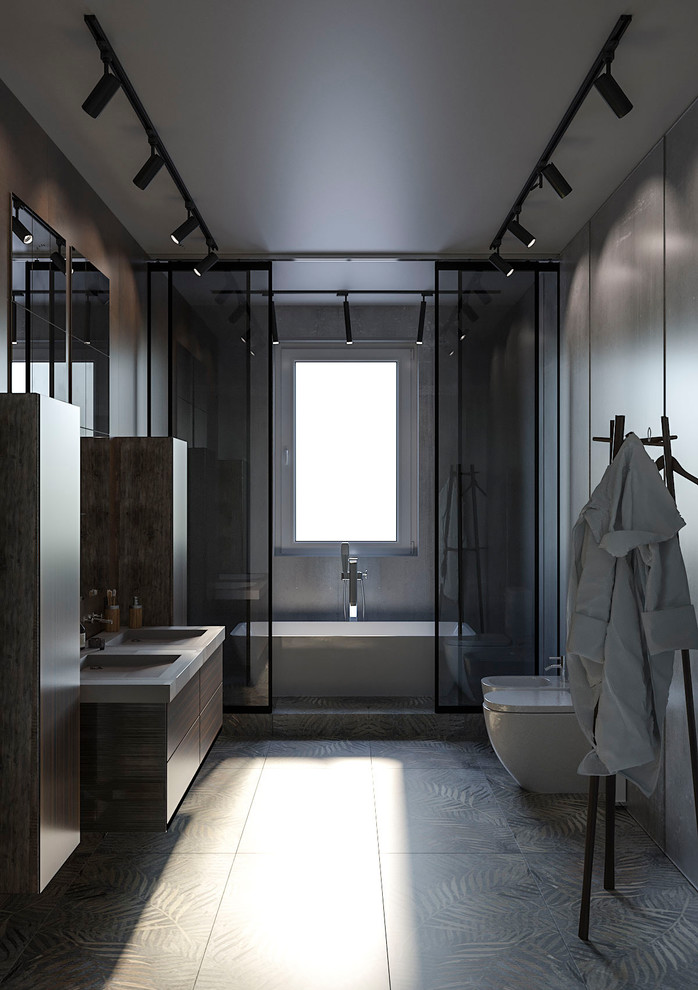 Проект ванной комнаты в стиле Loft