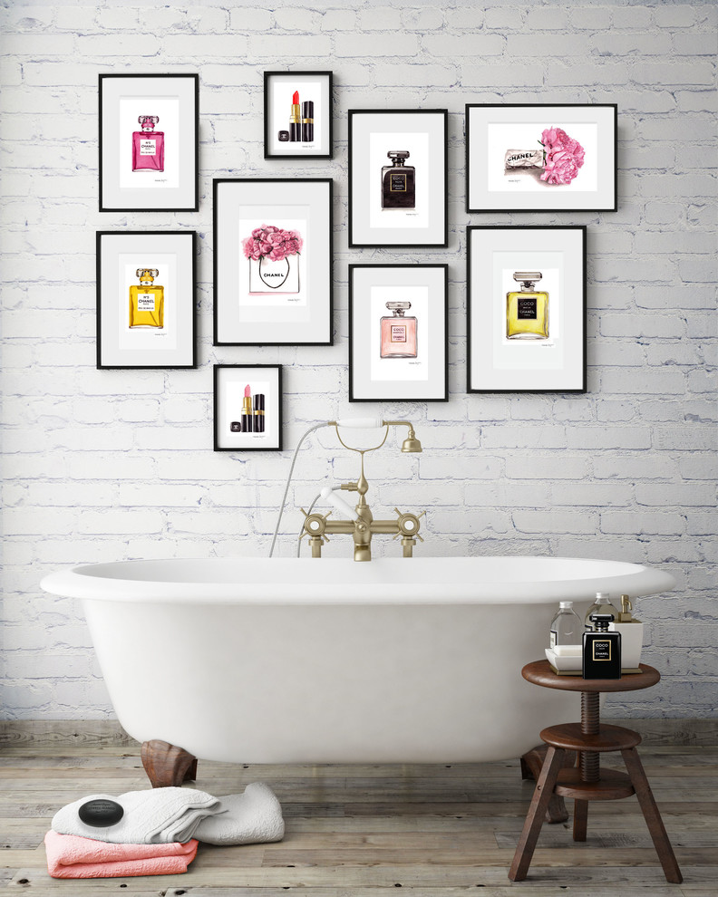 Immagine di una stanza da bagno shabby-chic style
