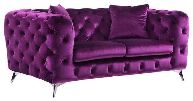 ACME Atronia Loveseat in Purple Fabric