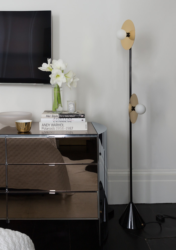 West Village Pied-A-Terre - Notable decor elements include: 
Areti Disc and Sphere floor lamp from Camerich, vintage Ello mirrored dresser from 20th C Design

Photography: Francesco Bertocci