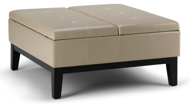 Dover Square Coffee Table Ottoman With Split Lift Up Lid Dover Square Coffee Table Ottoman With Split Lift Up Lid Satin Cream