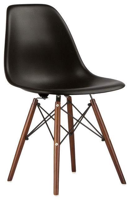 Walnut Slope Chair - Black