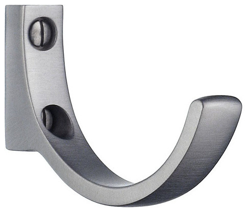 Decorative Hooks For The Home, Brushed Chrome - Contemporary - Wall Hooks -  by KnobDeco | Houzz