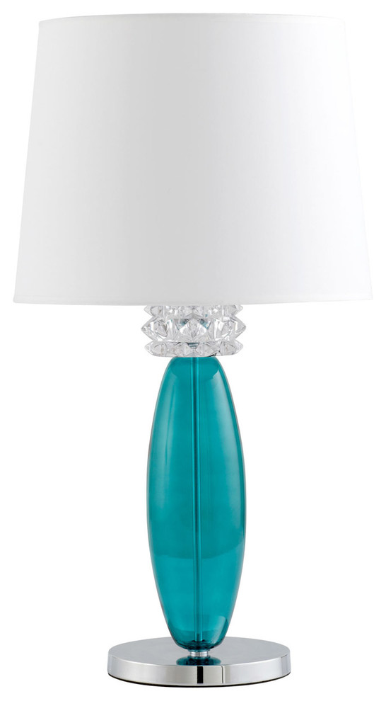 Cyan Design Vivien Turquoise & White Table Lamp