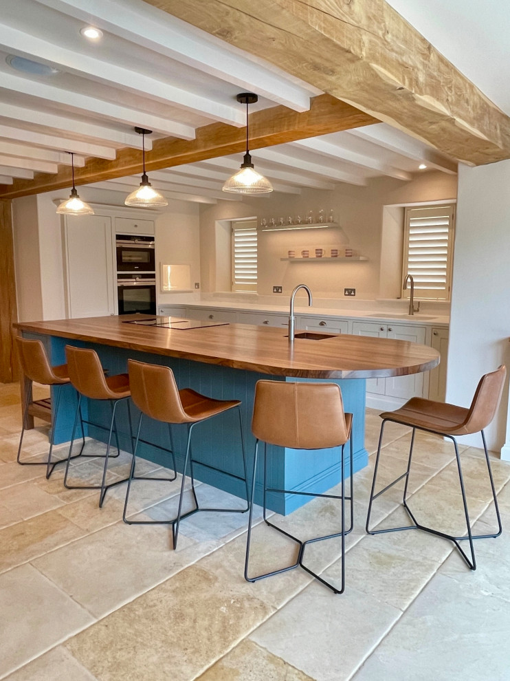 Walnut top Island kitchen