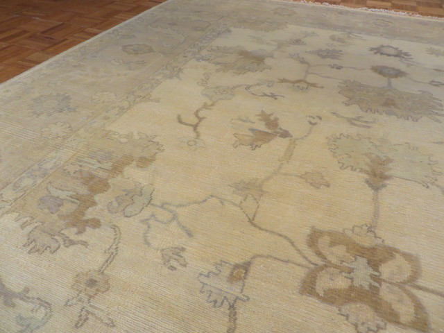 8x10 Hand Knotted Ivory Gold Fine Turkish Oushak Oriental Rug Traditional Area Rugs By Oriental Rug Galaxy