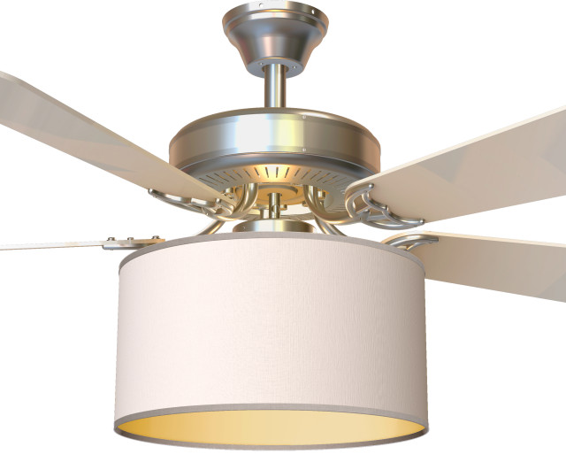 Fantastic Ceiling Fan Shade and Clips Bundle, Off-White